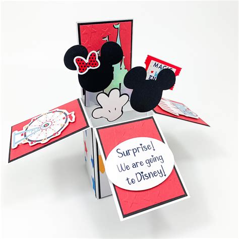 Travel Reveal Card Pop Up Card Live The Magic Travel Etsy Disney