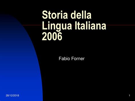 Storia Della Lingua Italiana Ppt Scaricare