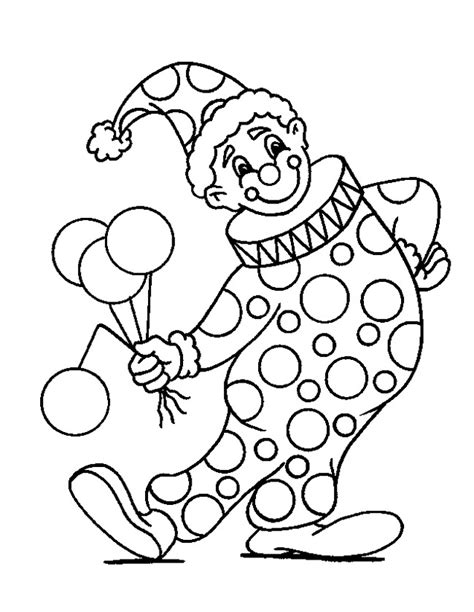 Kleuren Nu Clown Met Ballonnen Kleurplaten