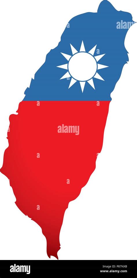 Taiwan Flag Map