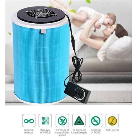 Mini Portable Air Purifier For Home Office Adjustable Speed Motor