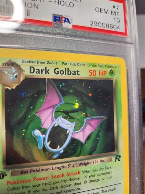 Pokemon Dark Golbat Team Rocket St Edition Holo Rare Swirl Psa