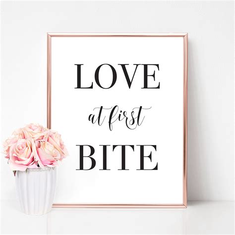 Love At First Bite Sign Wedding Sign Love At First Bite Love At First