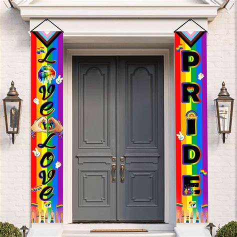 Pride Decorations Outdoor Porch Banner,Pride Month Decorations 71x 12 ...