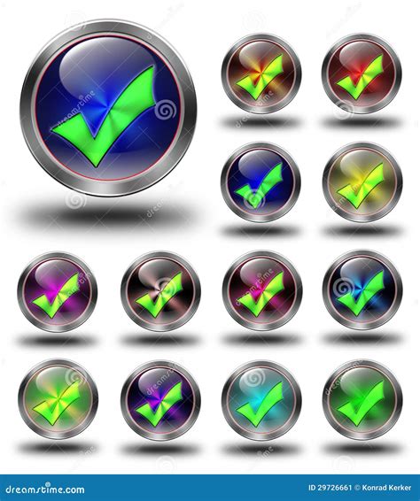 Approved Glossy Blue Round Button Royalty Free Illustration