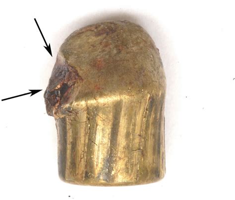 Cal Mm Bullet Retrieved During Crime Scene Investigation