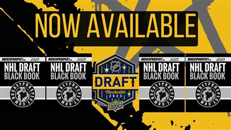 2023 NHL Draft Black Book Is Available! - HockeyProspect.com