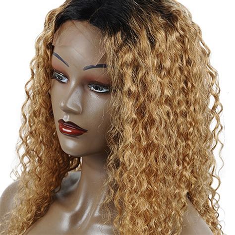 Honey Blonde Lace Front Wigs Human Hair With Baby Hair 1b27 Ombre Wig