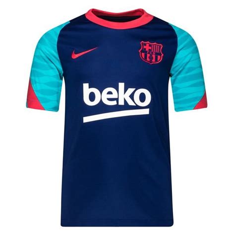 Barcelona Trenings T Skjorte Breathe Strike Navy Rød Barn