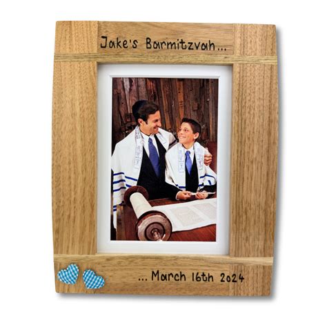 Bar Mitzvah Photo Frame Pretty And Personalised