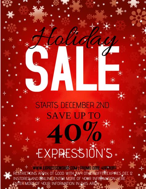 Holiday Sale Template Postermywall