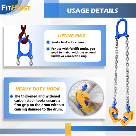 Chain Drum Lifter 2200 Lbs Vertical Drum Lifter Chain