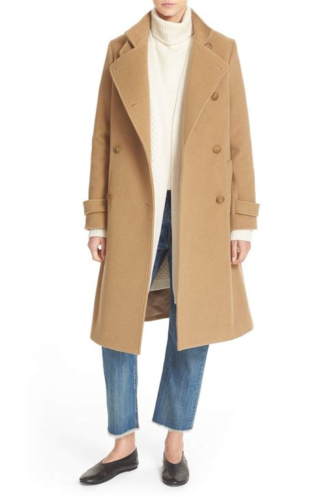 Vince Stand Collar Wool And Cashmere Trench Coat Nordstrom Coat