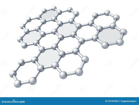 Graphene Molecule Structure Fragment Royalty Free Stock Image Image