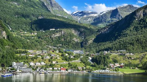 Picture Cities Norway Bergen North Sea Mountain Bergen X