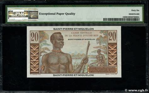 20 Francs Émile Gentil SAINT PIERRE ET MIQUELON 1946 P 24 4630761 Billets