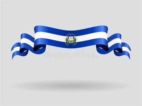 Fondo Ondulado De La Bandera De El Salvador Ilustraci N Del Vector