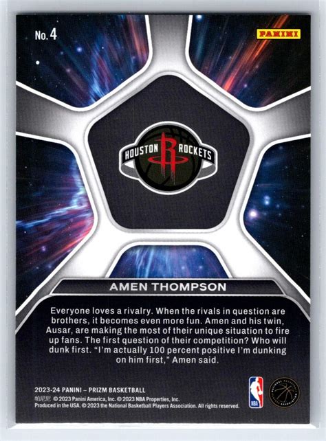 2023 24 Panini Prizm Amen Thompson Deep Space EBay