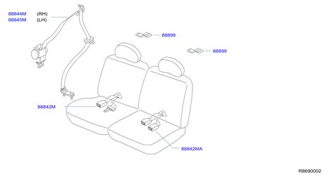 Z Belt Rr Bu Belt Buckle Seat Rear Genuine Nissan Part