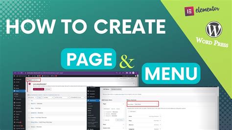 How To Create Pages Add Menu In WordPress Elementor Easy Short