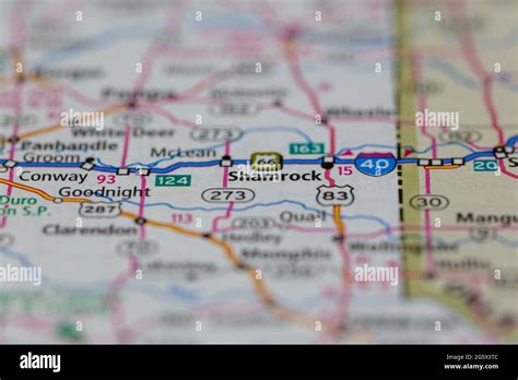 Map of shamrock texas hi-res stock photography and images - Alamy