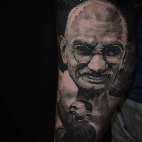 27 Amazing Gandhi Tattoo Ideas with Meanings - Body Art Guru