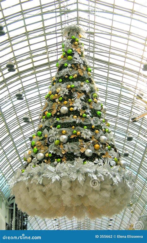 Christmas tree in a mall stock photo. Image of branches - 355662