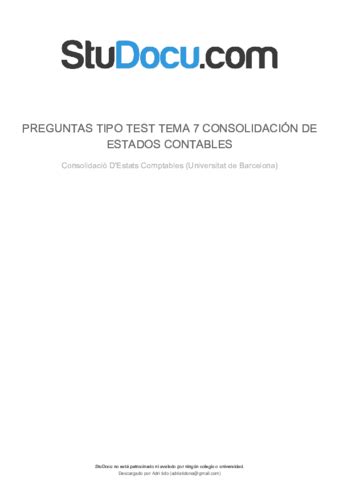 Preguntas Tipo Test Tema 7 Respostes Pdf