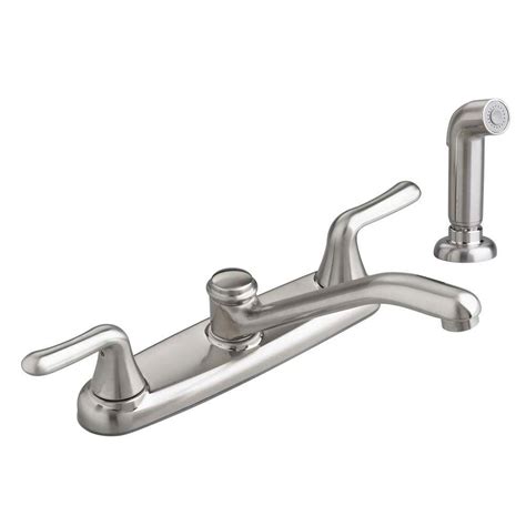 Glacier Bay Builders 2 Handle Wall Mount Hi Arc Standard Kitchen Faucet In Stainless Steel