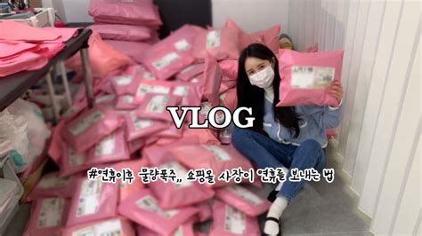 Vlog 설 연휴 물량폭주📦 1인 쇼핑몰 브이로그 택배포장 직장인 브이로그 1인마켓 1인 쇼핑몰 창업 브이