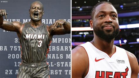 Dwyane Wades New Statue Goes Viral After Miami Heat Unveiling Abc7