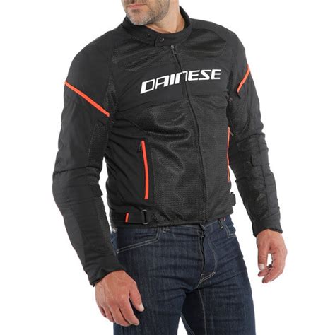 Dainese Air Frame D1 Tekstil Mont Black White Fluo Red