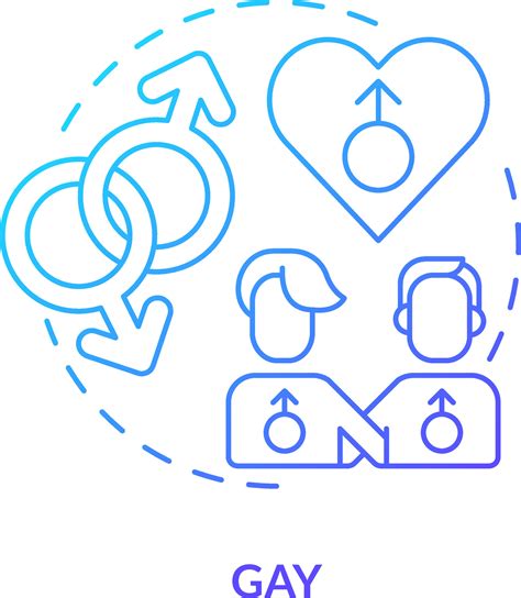 Gay Azul Degradado Concepto Icono Masculino Mismo Sexo Pareja Sexual