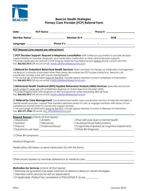 Pcp Referral Form