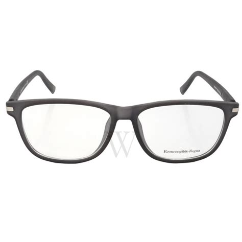 Ermenegildo Zegna 58 Mm Grey Eyeglass Frames World Of Watches