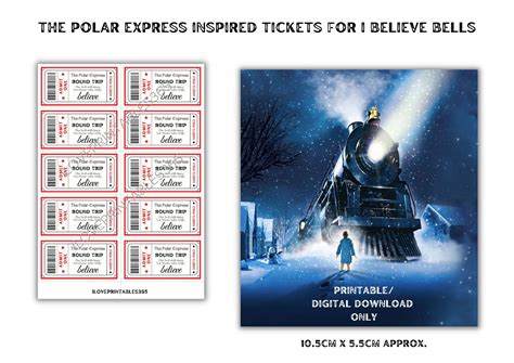 Polar Express Believe Ticket Printable