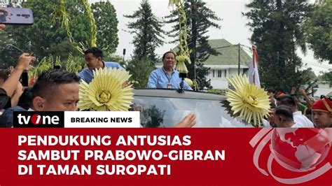 Pendukung Prabowo Gibran Tumpah Ruah Padati Taman Suropati Breaking