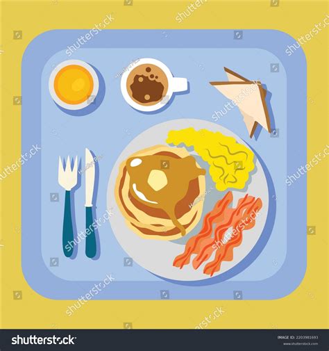 Beautiful Breakfast Banner Design Illustration Vector Stock Vector