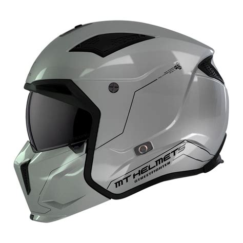 Casco Modular Mt Streetfighter Sv Gris Brillante En Stock En Bixess