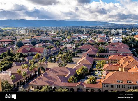 Aerial View Of Stanford University Campus Palo Alto California Usa