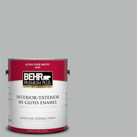 Behr Premium Plus Gal N Lunar Surface Hi Gloss Enamel Interior