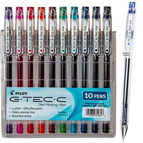 Pilot G Tec C Gel Ink Rolling Ball Pens Ultra Fine Point Mm