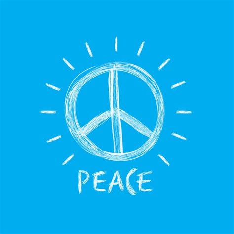 Premium Vector Peace Symbol In Abstract Hand Drawn Style