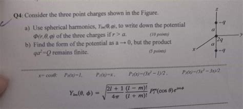 [solved] Q4 Consider The Three Point Charges Sho