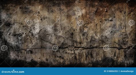 Grunge Metal Wall Texture Background Old Cracks In Cement Dusty Old