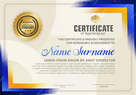 Premium Vector | Modern certificate template background vector illustration