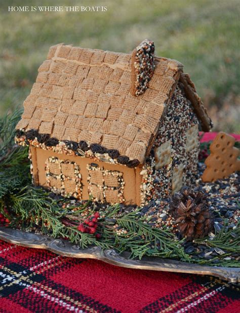 Create A Gingerbread House Bird Feeder Bird Feeders Edible Birdhouse