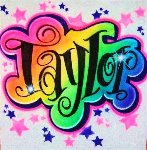 Airbrush T Shirt Rainbow Colors And Name By Bizzeeairbrush On Etsy