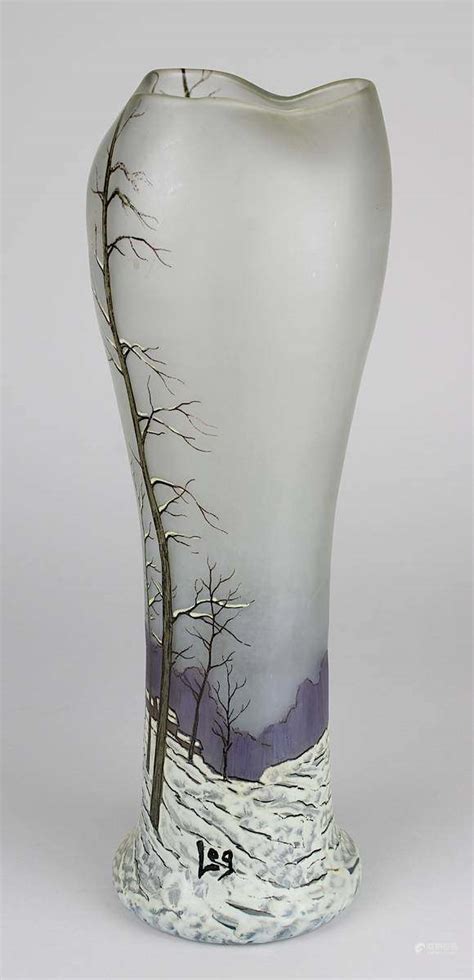 51BidLive Gro E Jugendstil Legras Vase Legras St Denise Et Pantin Um