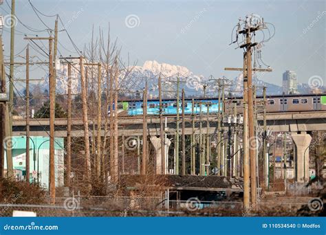 Skytrain And Interurban Vancouver Canada Editorial Image Image Of